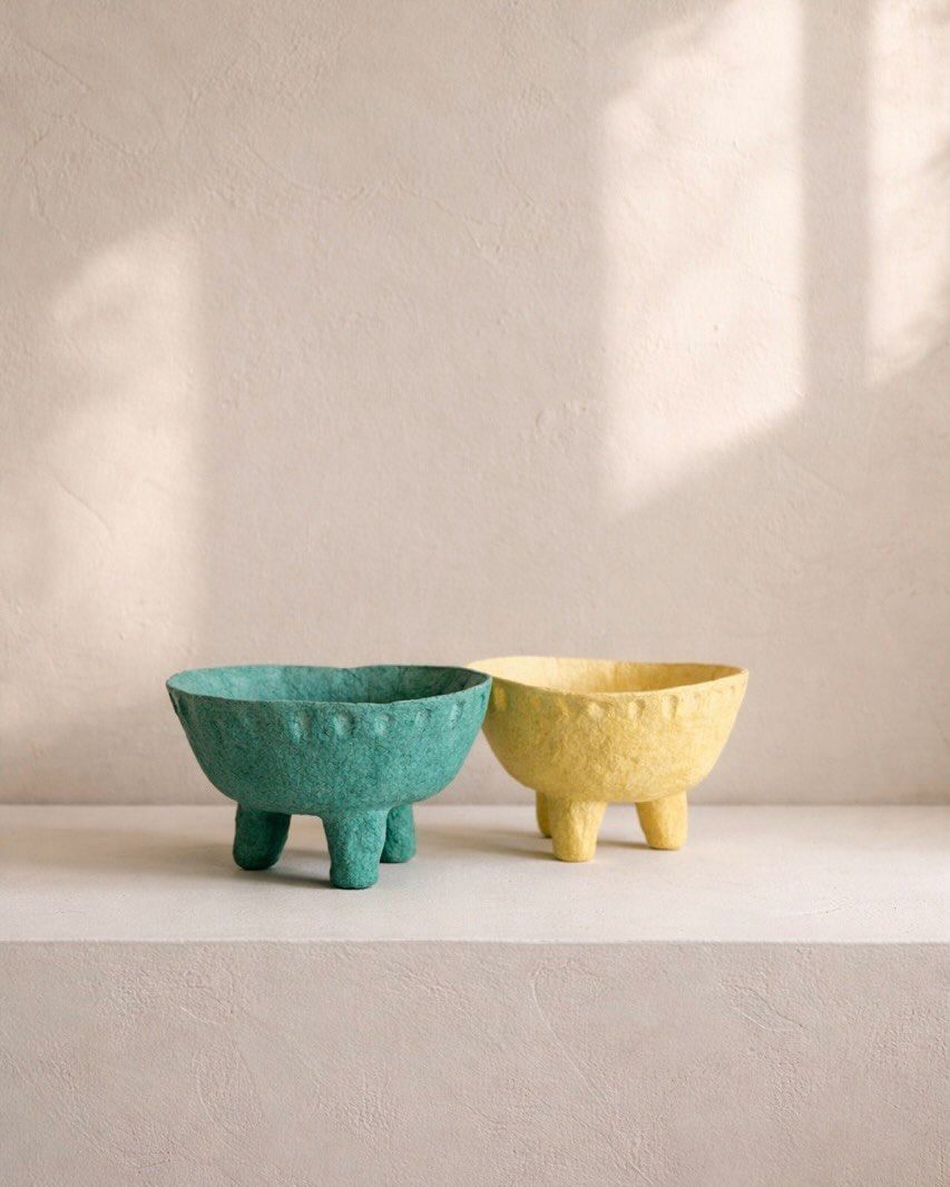 Colorful Papier Mache Bowls