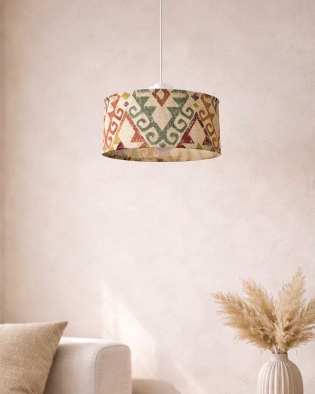 Patterned Textile Pendant