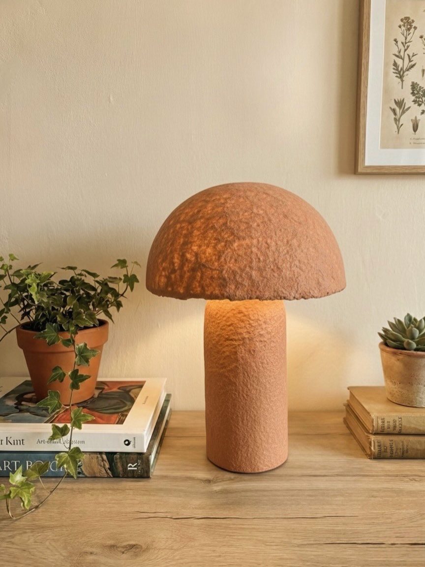 Terracotta Mushroom Lamp