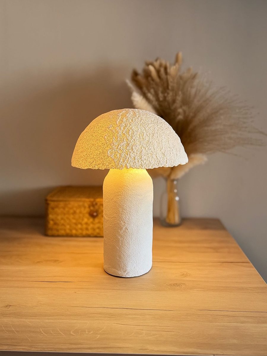 White Mushroom Table Lamp